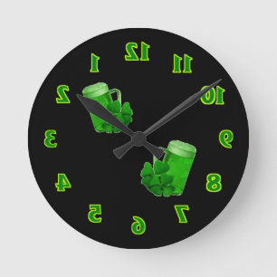 Horloge Ronde Back Dial Back To Front & Beers St Patrick