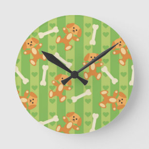 Horloge Ronde background witdogs and bonbons