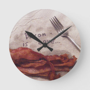 Horloge Ronde Bacon est amour