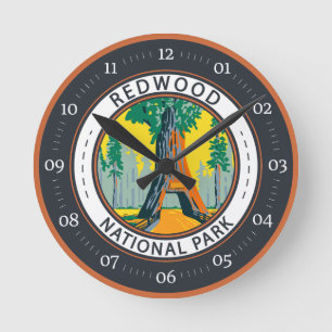 Horloge Ronde Badge d'arbre du chandelier du parc national Redwo