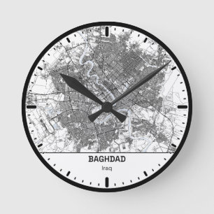 Horloge Ronde Baghdad Clock City Line Art