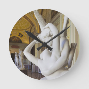 Horloge Ronde Baiser de Cupidon et Psyché, par Antonio Canova