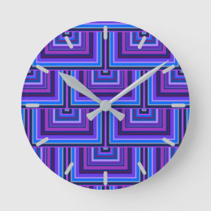 Horloge Ronde balance carré bleue et violette