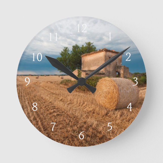 Horloge Ronde Bale de foin en Provence (Recto)