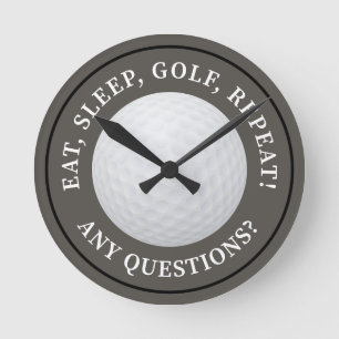 Horloge Ronde Balle de golf Citation sportive de golf Moderne Ma