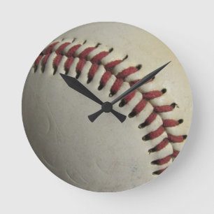 Horloge Ronde Balle de jeu d'équipe sportive de baseball sur le