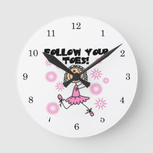 Horloge Ronde Ballerine Suivez Vos Orteils T-shirts et Cadeaux