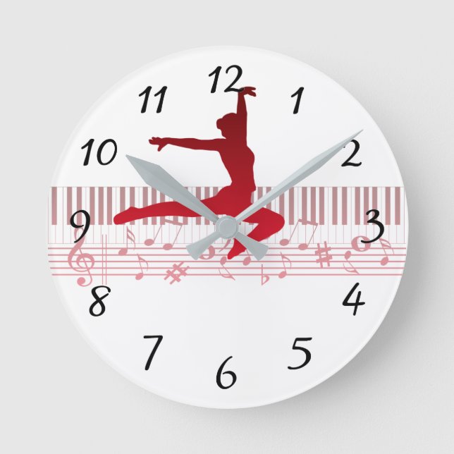 Horloge Ronde Ballet dancer sur clavier (Recto)