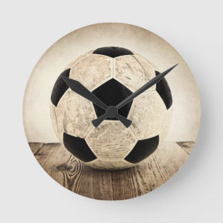 Horloge Ronde Ballon de football vintage