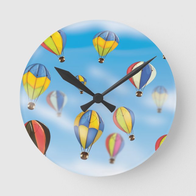 Horloge Ronde Ballons à air chaud (Recto)
