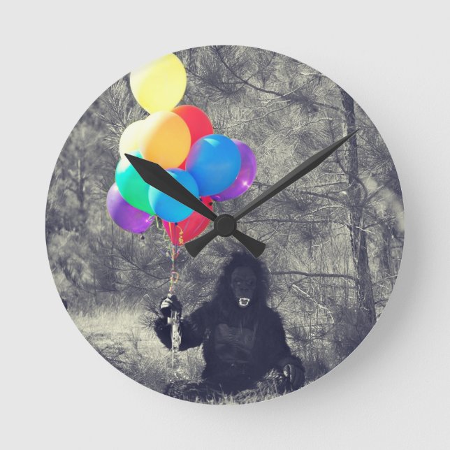 Horloge Ronde ballons d'anniversaire (Recto)