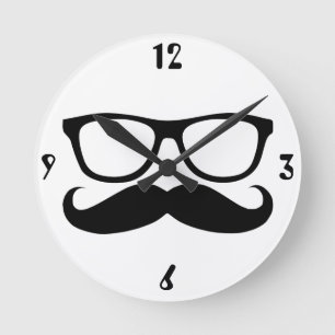 Horloge Ronde Ballot de moustache