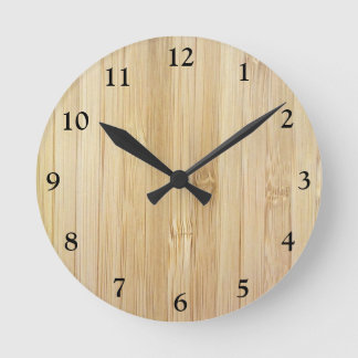 Horloge Ronde Bambou