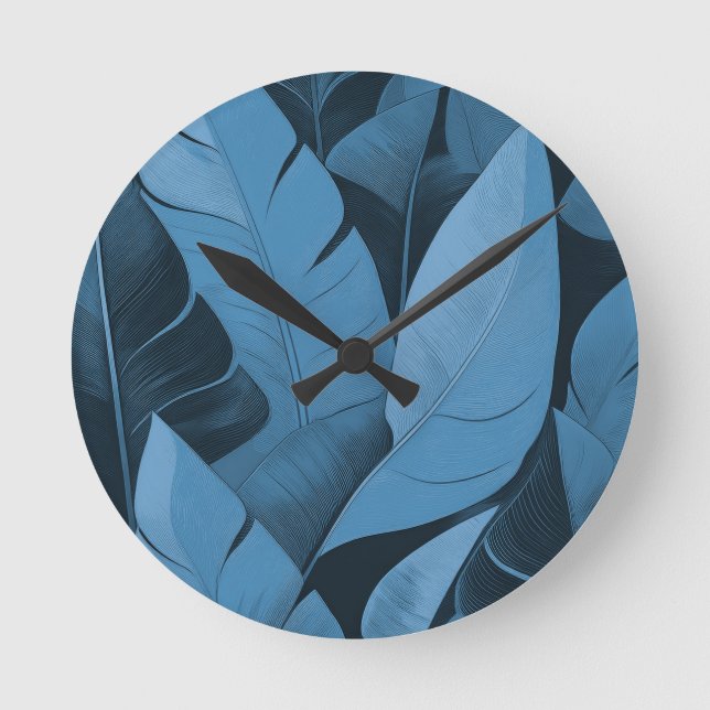 Horloge Ronde Bananarama Feuilles hawaïens de bananes (Recto)