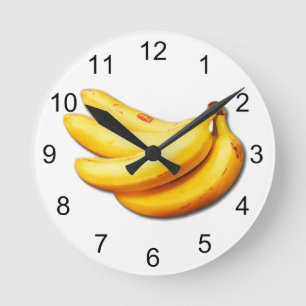 Horloge Ronde Bananes allantes