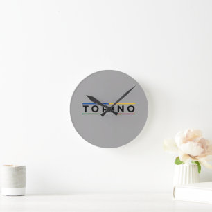 Horloge Ronde Bandes de Turin italien et Sabauda - Design minima