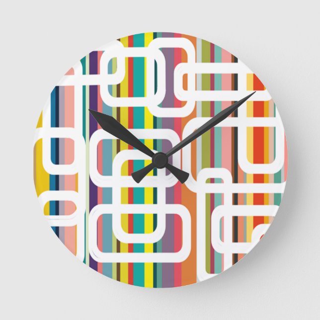 Horloge Ronde Bandes et rectangles (Recto)