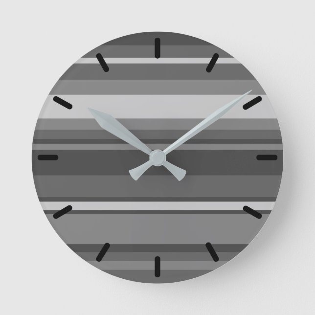 Horloge Ronde Bandes grises (Recto)