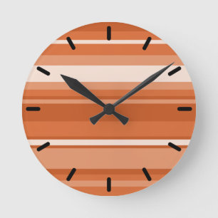 Horloge Ronde Bandes orange