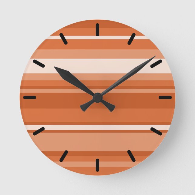 Horloge Ronde Bandes orange (Recto)