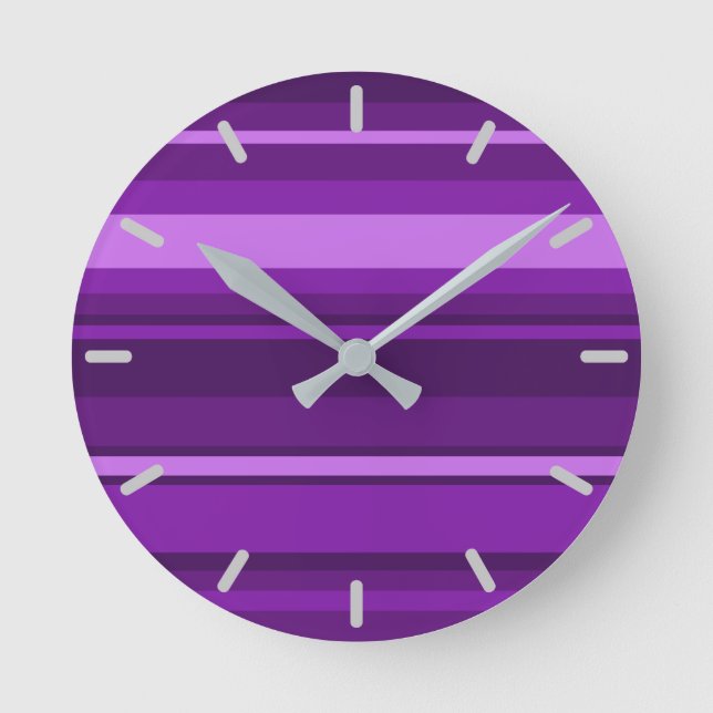 Horloge Ronde Bandes violettes (Recto)