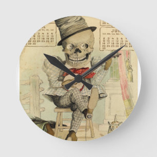 Horloge Ronde Banjo vintage jouant le squelette