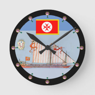 Horloge Ronde Bannière de la Marine Toscane Médicis Médicis