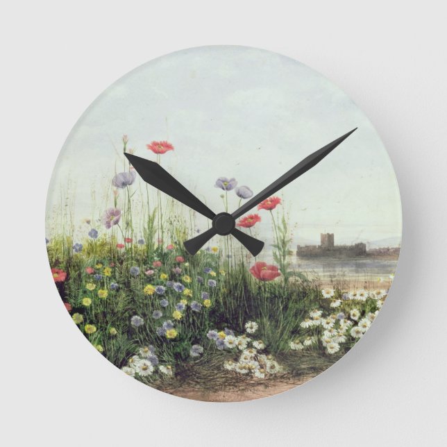Horloge Ronde Banque de Summer Flowers (Recto)
