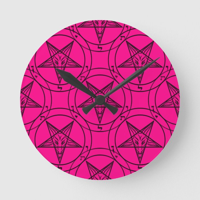 Horloge Ronde baphomet rose (Recto)