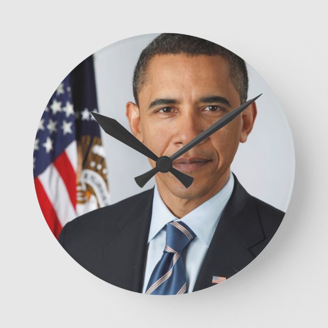 Horloge Ronde Barack Obama (Recto)