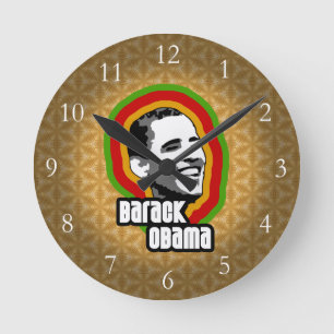 Horloge Ronde Barack Obama Throwback
