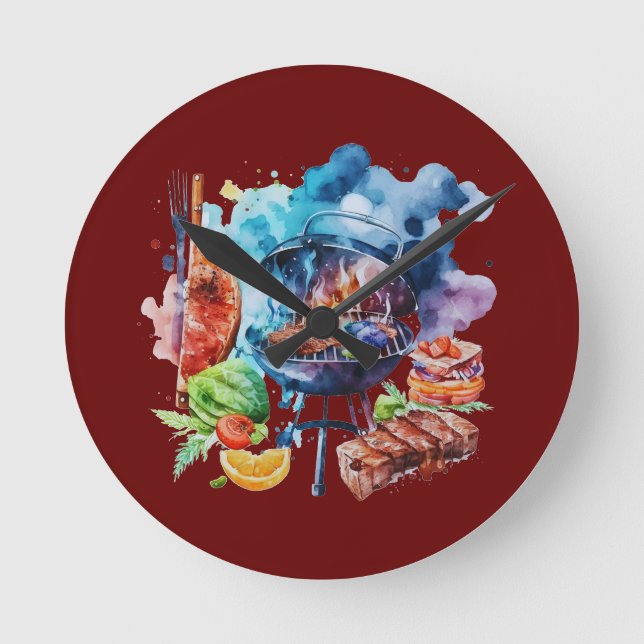 Horloge Ronde Barbecue et grill (Recto)