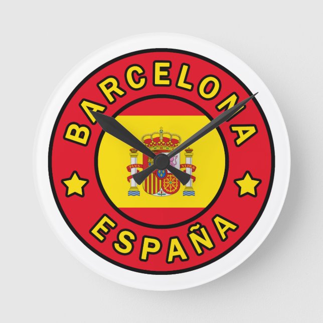 Horloge Ronde Barcelone Espagne (Recto)