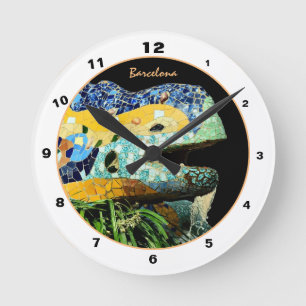Horloge Ronde Barcelone Lizard & Parc Guell, Catalogne / Gaudi