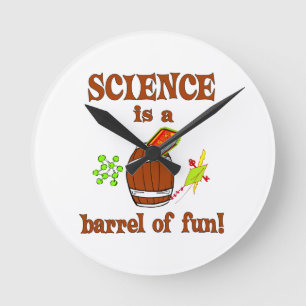 Horloge Ronde Baril de la Science d'amusement