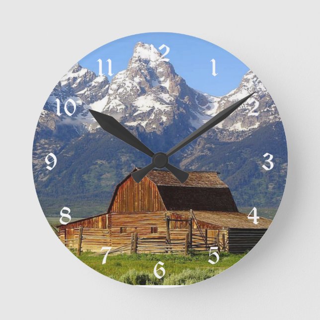 Horloge Ronde Barn Grand Tetons (Recto)