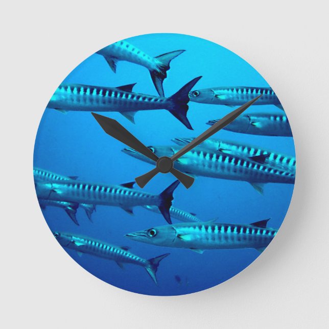Horloge Ronde barracuda plongée mer profonde océan eau tropicale (Recto)