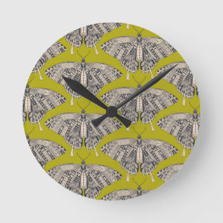 Horloge Ronde basalte de citron papillon