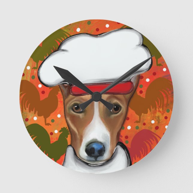 HORLOGE RONDE BASENJI      (Recto)