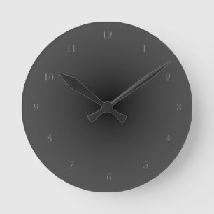 Horloge Ronde Baskerville Old Face Minimaliste Smokey noir décon