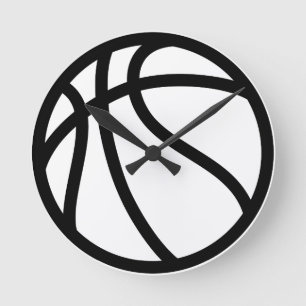 HORLOGE RONDE BASKET-BALL