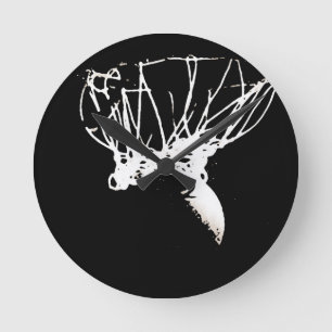 Horloge Ronde Basket-ball Black White Pop Art
