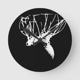 Horloge Ronde Basket-ball Black White Pop Art