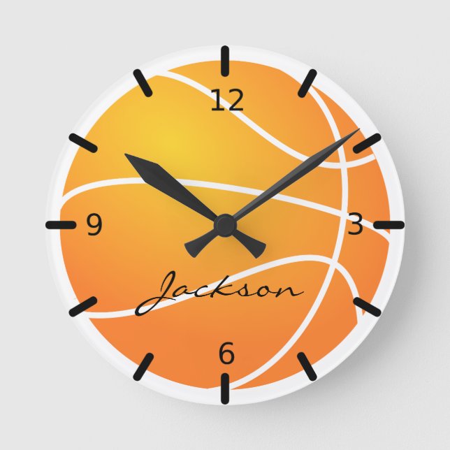 Horloge Ronde Basket-ball du Personalized (Recto)