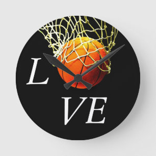 Horloge Ronde Basket-ball I Love