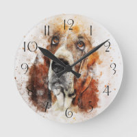Basset hound aquarelle