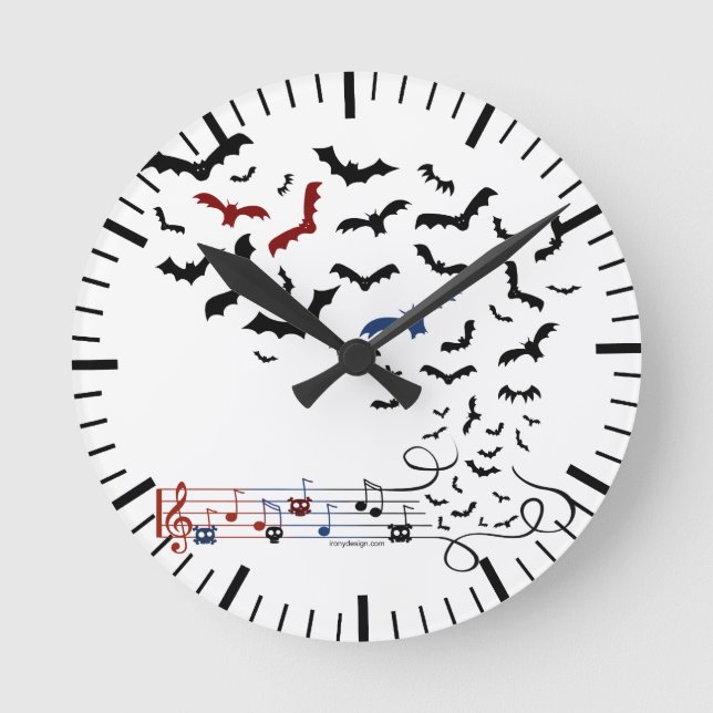 Horloge Ronde Bat Music Design 2 (Recto)
