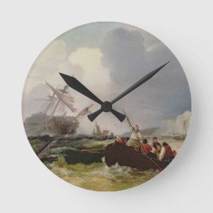 Horloge Ronde Bateau d'aviron allant à l'aide d'une guerre