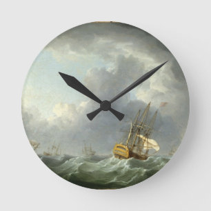 Horloge Ronde Bateaux de l'anglais fonctionnant avant Gale