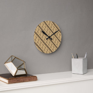 Horloge Ronde Batik Parang, motif indonésien, javanais, ethnique